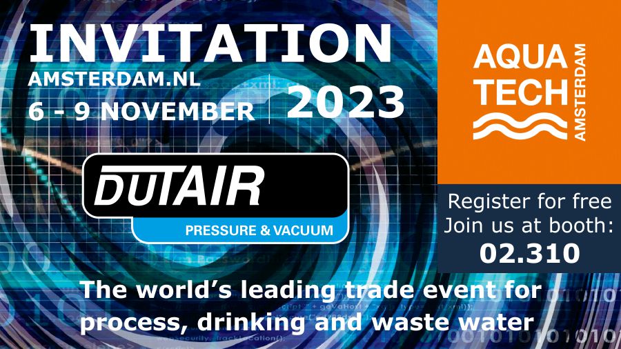Uitnodiging beurs Aquatech Amsterdam 6-9 nov 2023